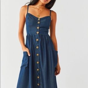 Urban Outfitters denim button-up midi dress